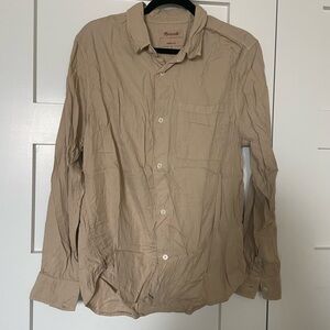 Madewell Men's Beige Lightweight Button Up Shirt